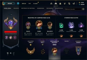 Conta LOL Ouro 4, 166 Skins Level 564, Prestigios Borda etc - League of Legends