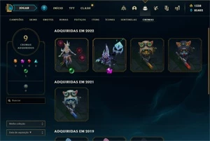 Conta LOL Ouro 4, 166 Skins Level 564, Prestigios Borda etc - League of Legends