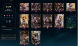 CONTA LOL 400 SKINS VÁRIAS PRESTIGIOS E TODAS AS SKI DA LUX - League of Legends
