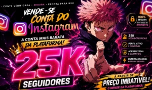 Conta do Instagram com 25k de seguidores a mais barata - Redes Sociais