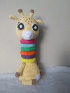 Amigurumi Girafa Monta e Desmonta - Artesanato e Personalizados