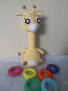 Amigurumi Girafa Monta e Desmonta - Artesanato e Personalizados