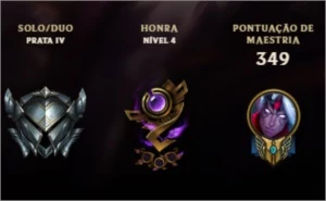 Conta League Of Legends Prata 4 LOL