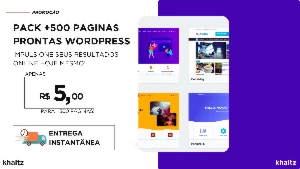 Pack +500 paginas prontas Wordpress