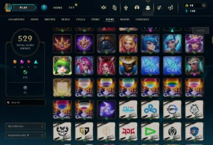 Conta Old, 378 Skins, 529 Icons | Full Acesso - League of Legends LOL