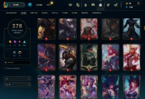 Conta Old, 378 Skins, 529 Icons | Full Acesso - League of Legends LOL