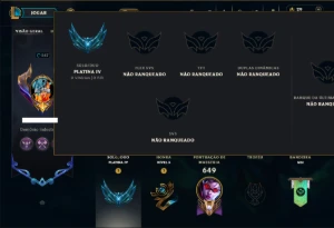 Platina 4 com TODOS os Champs e 254 Skins ( MAIN ADC ) - League of Legends LOL