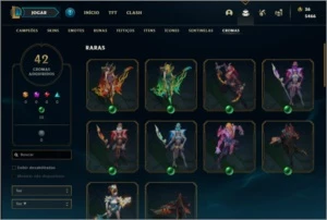 Conta ouro 4 com 108 Champs e 131 Skins + 2 Prestigios - League of Legends LOL