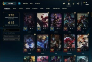 Conta ouro 4 com 108 Champs e 131 Skins + 2 Prestigios - League of Legends LOL