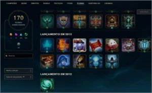 Conta com 6 anos D3 com 133 champs e 81 skins - League of Legends LOL