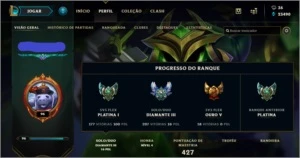 Conta com 6 anos D3 com 133 champs e 81 skins - League of Legends LOL