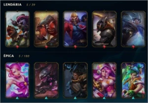 Vendo conta Gold V com várias skins - League of Legends LOL