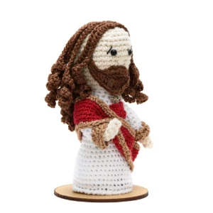 Imagem de Jesus Cristo em Amigurumi - Artesanato e Personalizados