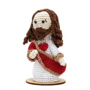 Imagem de Jesus Cristo em Amigurumi - Artesanato e Personalizados