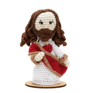 Imagem de Jesus Cristo em Amigurumi - Artesanato e Personalizados