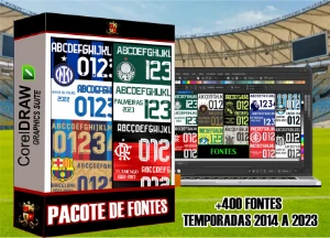 Pacote de Fontes + 400 fontes de futebol