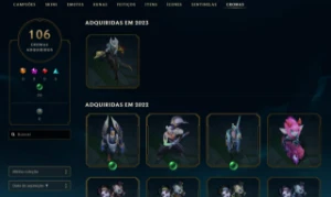Conta lol com quase todas skins - League of Legends