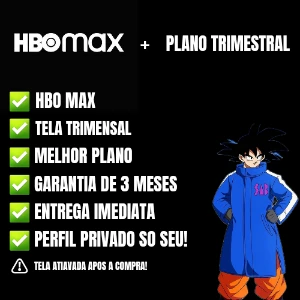 Tela Hbo Max Trimestral + Entrega Imediata! - Assinaturas e Premium