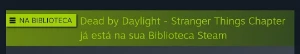 Conta de dead by daylight com a DLC de stranger Things