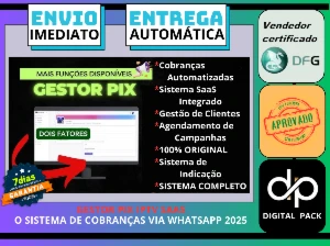Gestor Pix 1PTV SaaS – O Sistema de Cobranças Via W.h.atsApp