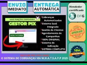 Gestor Pix 1PTV SaaS – O Sistema de Cobranças Via W.h.atsApp