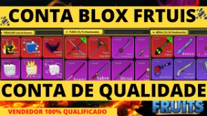 Conta Blox Fruit Godhuman + Level Max + Fruta Mistica 70% - Roblox