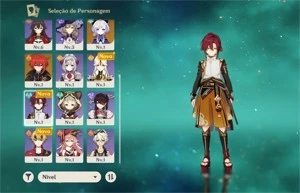 Conta Genshin Impact Klee + Venti + Jean + Qiqi + Dilluc