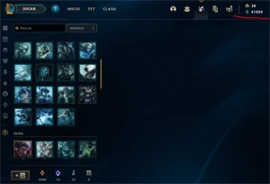 Conta LVL 269. 98 CHAMPS, 41K DE ESSENCIA E 56 SKINS!! - League of Legends LOL