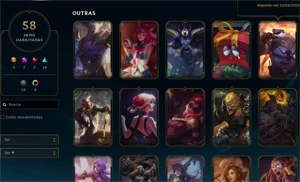 Conta LVL 269. 98 CHAMPS, 41K DE ESSENCIA E 56 SKINS!! - League of Legends LOL
