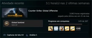 CONTA STEAM 7 ANOS COM MEDALHAS RARAS + PRIME - Counter Strike CS
