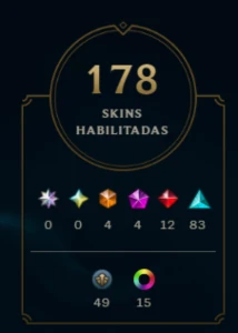 Conta lol com 178 skins - League of Legends
