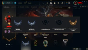 Conta De Lol Com 188 Skins Habilitadas Elo Prata 1 Flex 1/1 - League of Legends