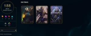 Conta De Lol Com 188 Skins Habilitadas Elo Prata 1 Flex 1/1 - League of Legends