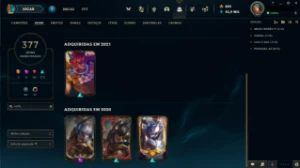 Conta League of Legends (Com 377 Skins) [Bronze] LOL