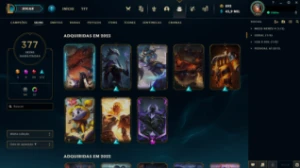 Conta League of Legends (Com 377 Skins) [Bronze] LOL