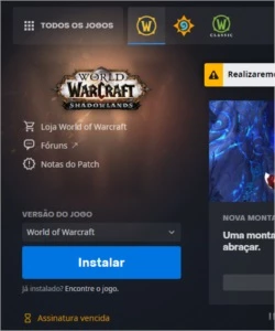 Conta wow - Shadowlands - Blizzard