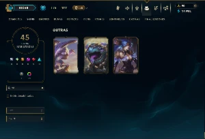 Prata 2 com 85 Champs e 45 Skins ( JG / MID ) - League of Legends LOL