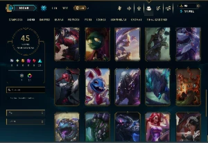 Prata 2 com 85 Champs e 45 Skins ( JG / MID ) - League of Legends LOL