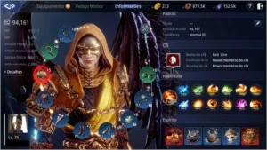LANCER 75 (94K PP) ARMOR ÉPICA- ARMA +8e 3 COUROS E 1 CHIFRE - MIR4
