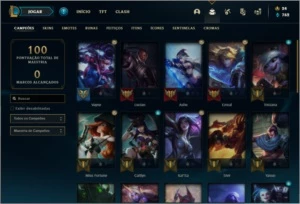 Conta platina 2 com 13 skins e 35 champs ( MAIN ADC ) - League of Legends LOL
