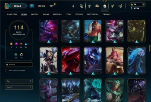 Prata 2 com 150 Champs e 114 Skins + 5 Vitoriosas - League of Legends LOL