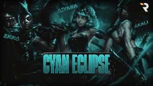 3 em 1 Pacote Cyan Eclipse| Custom Skin | League of Legends