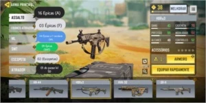 CONTA COD MOBILE equipada - PUBG