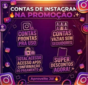 Contas de Instagram na Promoção | Vazias e Prontas pra Uso - Redes Sociais