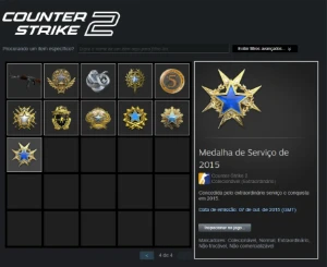 Conta Cs 2 Perfeita Com 16 Medalhas - Counter Strike