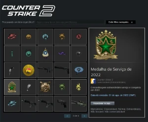 Conta Cs 2 Perfeita Com 16 Medalhas - Counter Strike