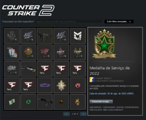 Conta Cs 2 Perfeita Com 16 Medalhas - Counter Strike