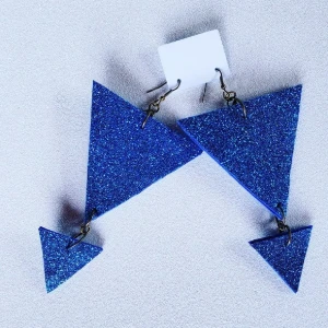 Brincos Eva Triangulo Invertido - Artesanato e Personalizados