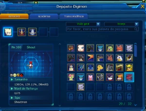 Conta Susanomon shin, Luce, x5, falta só o bagra pro Darknes - Digimon Masters Online DMO