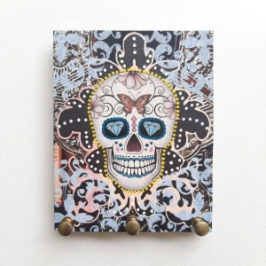Porta Chave Caveira Estampada 4 - Artesanato e Personalizados